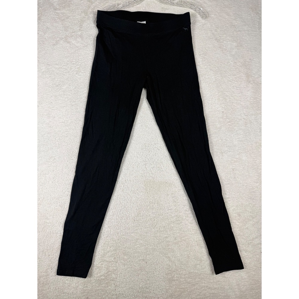 PINK Victoria's Secret Leggings Womens Medium Black Excellent Cotton Yoga Pant